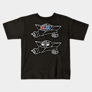 Copy of Alien wearing 3D glasses (2) Kids T-Shirt